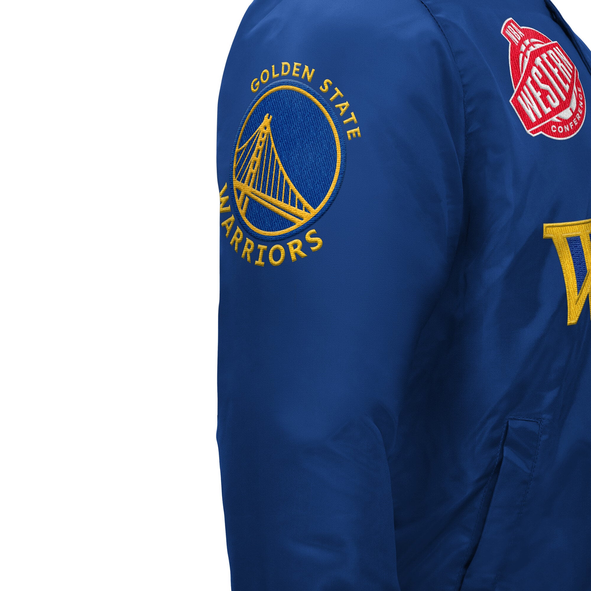 Veste universitaire Starter Royal Golden State Warriors Elite à boutons-pression pour homme