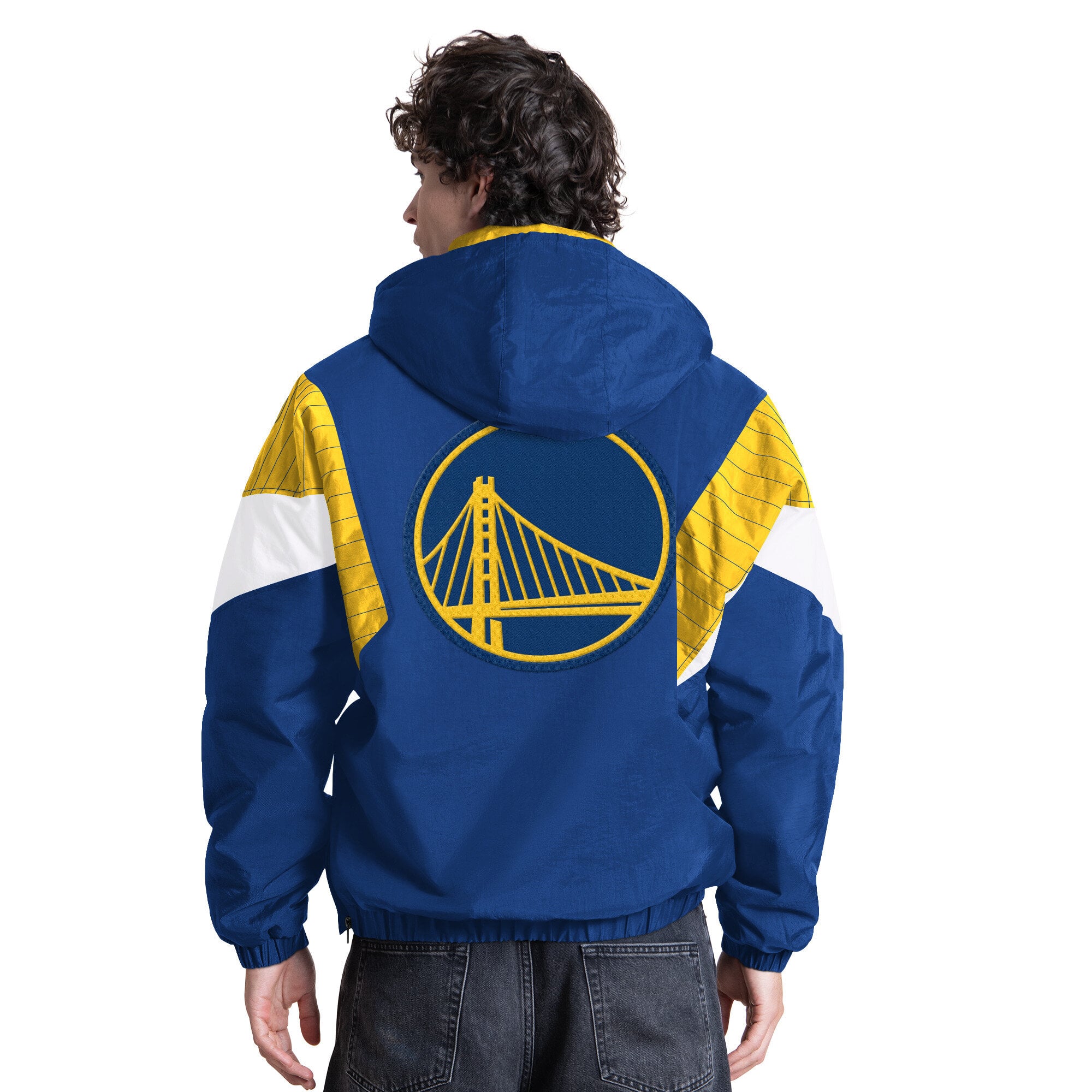 Veste à capuche demi-zip Starter Royal Golden State Warriors pour homme