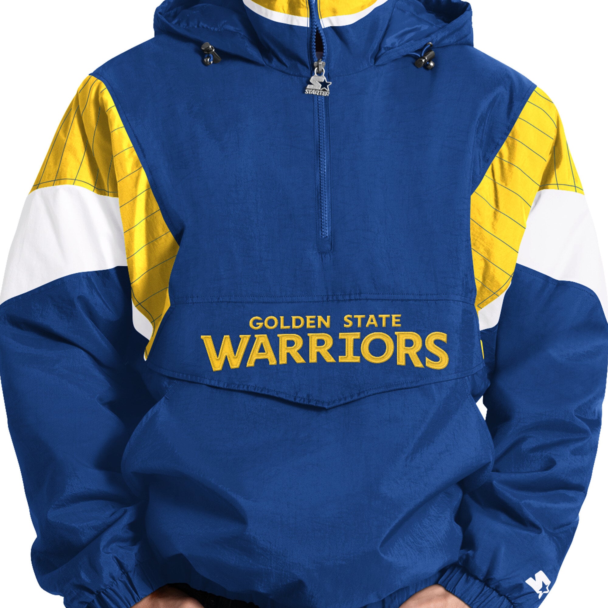 Veste à capuche demi-zip Starter Royal Golden State Warriors pour homme