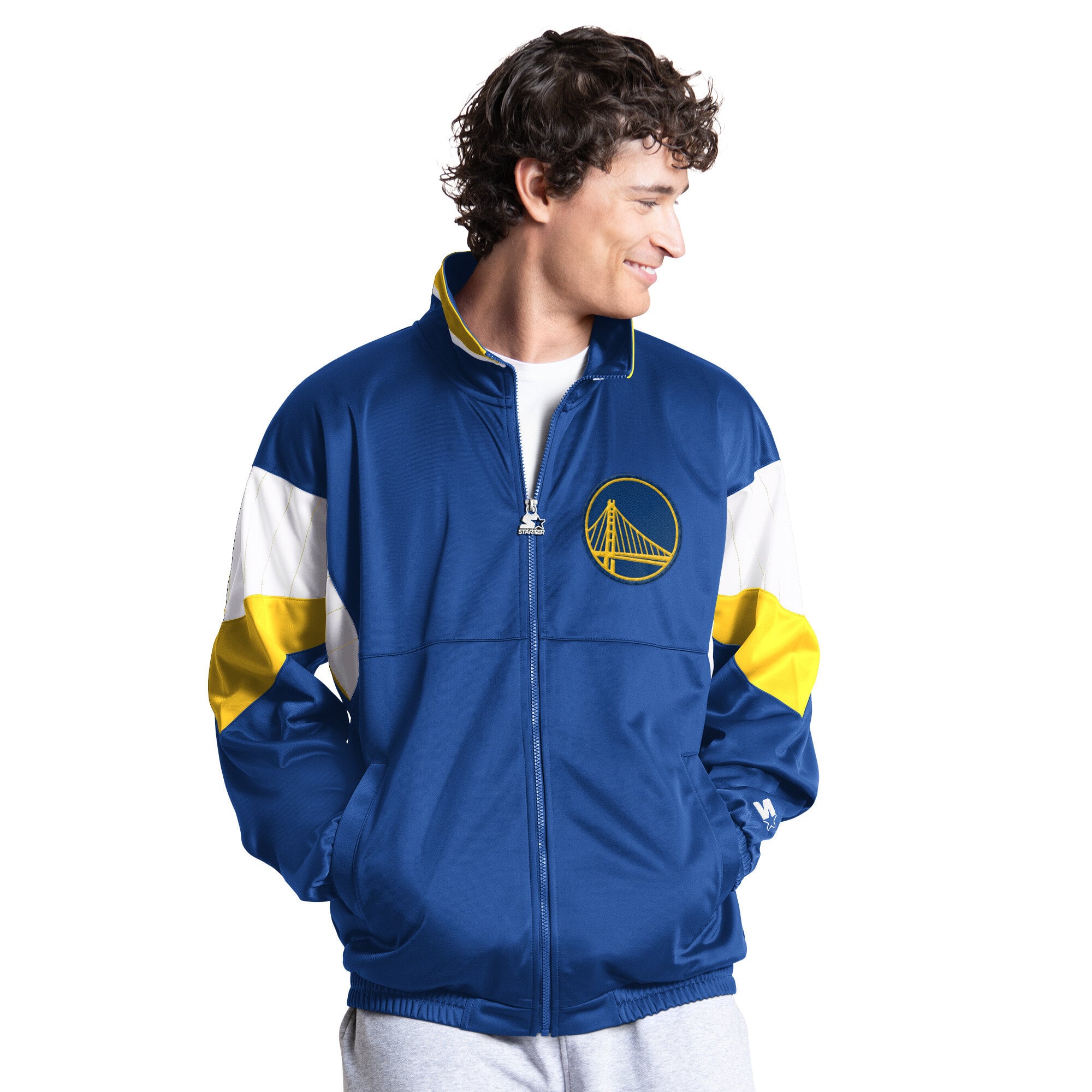 Veste de survêtement zippée intégrale Starter Royal Golden State Warriors Legacy pour homme