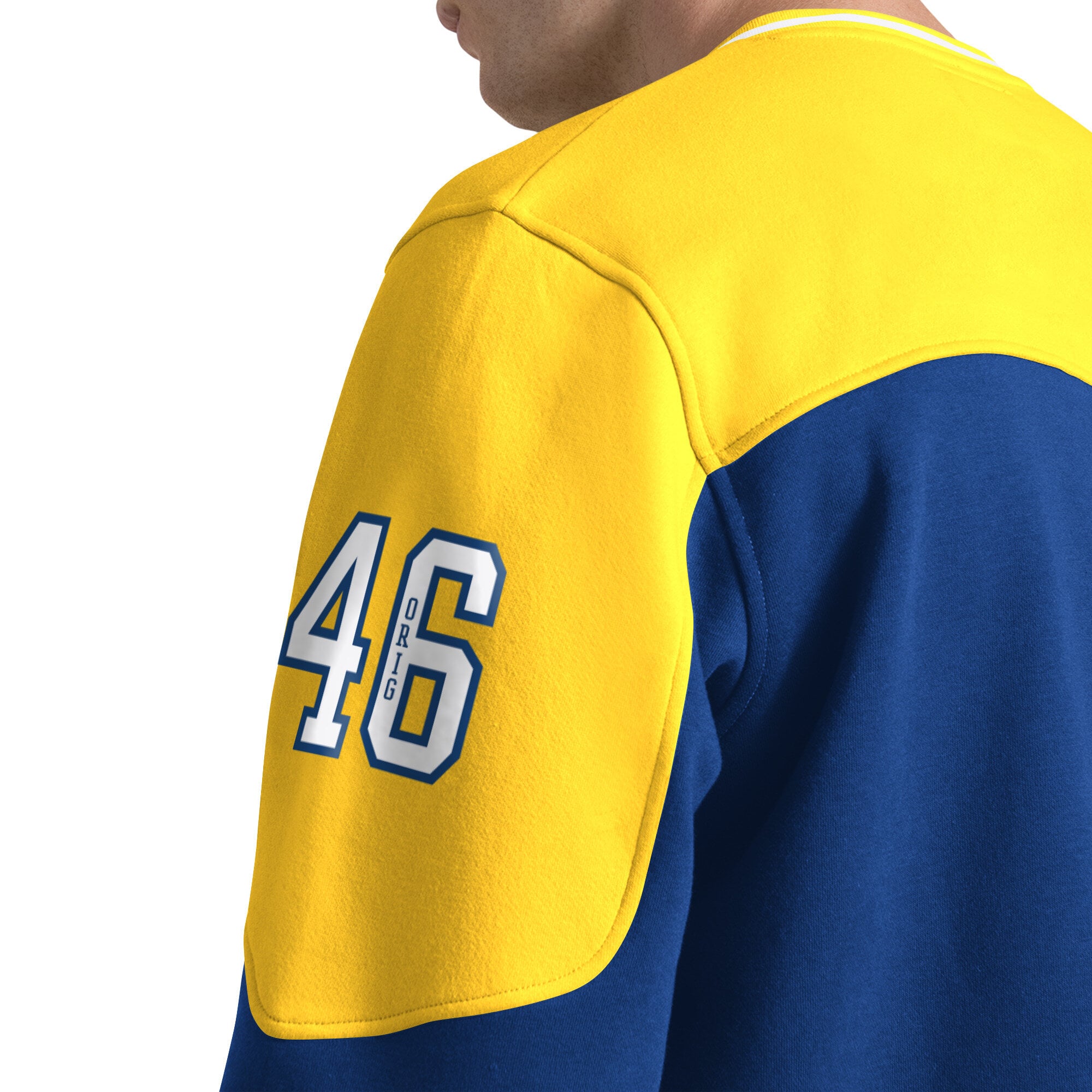 T-shirt à manches longues et col en V Starter Royal Golden State Warriors pour homme