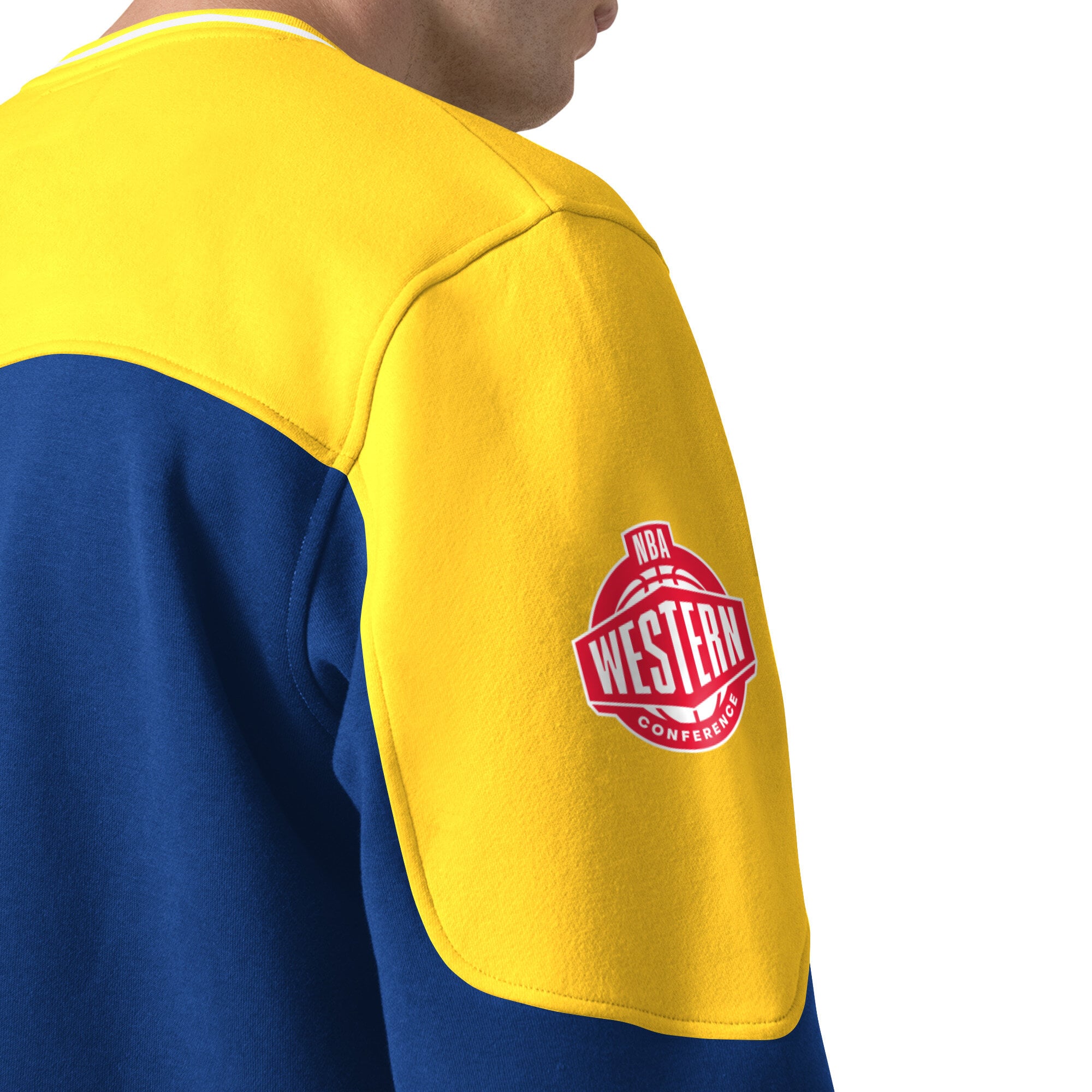 T-shirt à manches longues et col en V Starter Royal Golden State Warriors pour homme