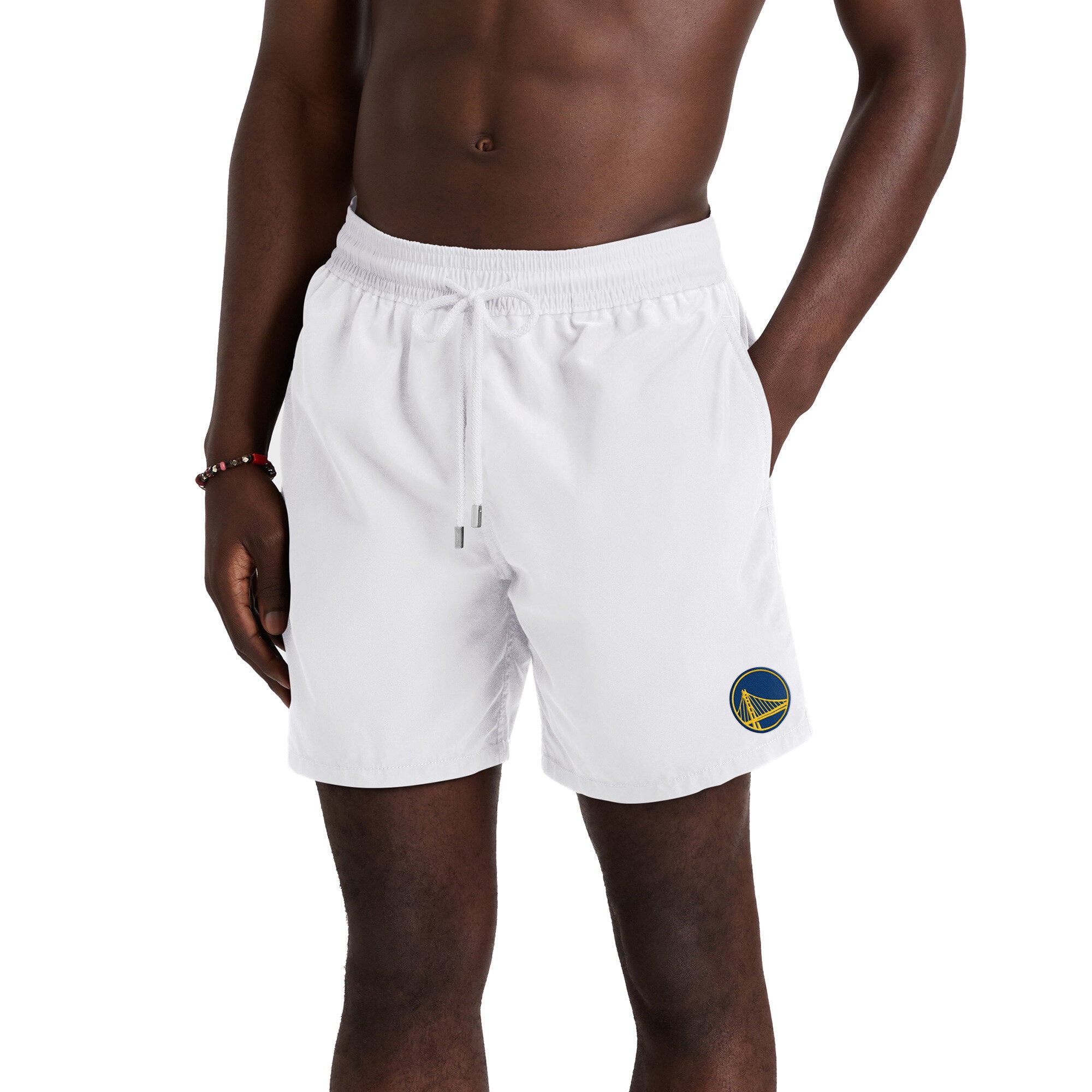 Maillot de bain Vilebrequin pour homme la marque G-III, blanc, Golden State Warriors, couleur unie