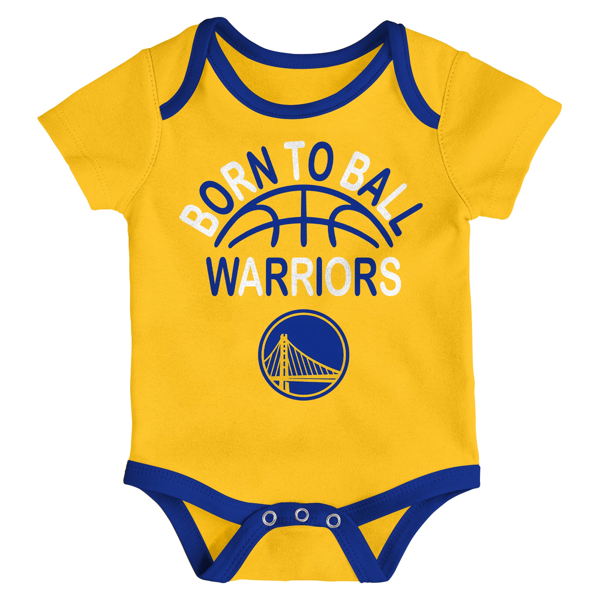 Ensemble de 3 bodies pour nouveau-nés et nourrissons Golden State Warriors Born To Ball Outerstuff