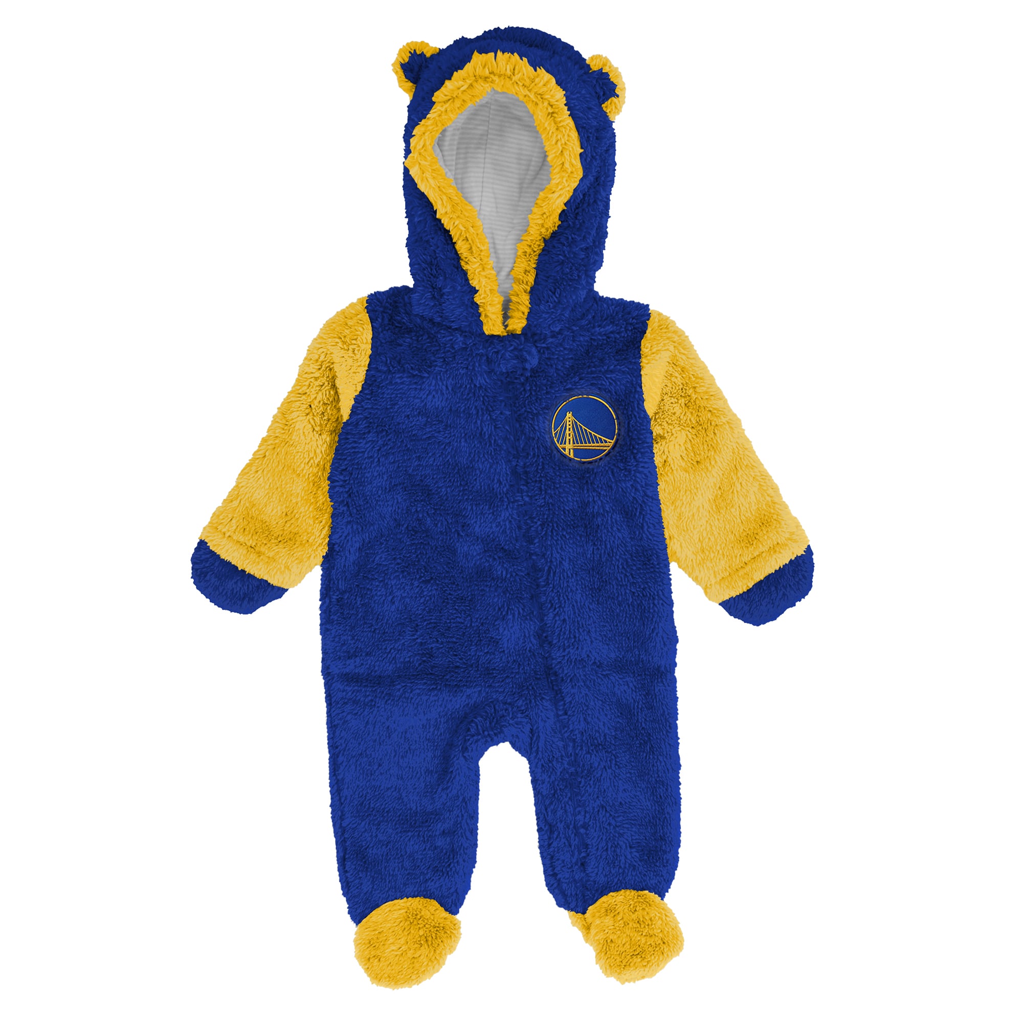 Combinaison polaire zippée intégrale Outerstuff Royal Golden State Warriors pour nouveau-né et nourrisson