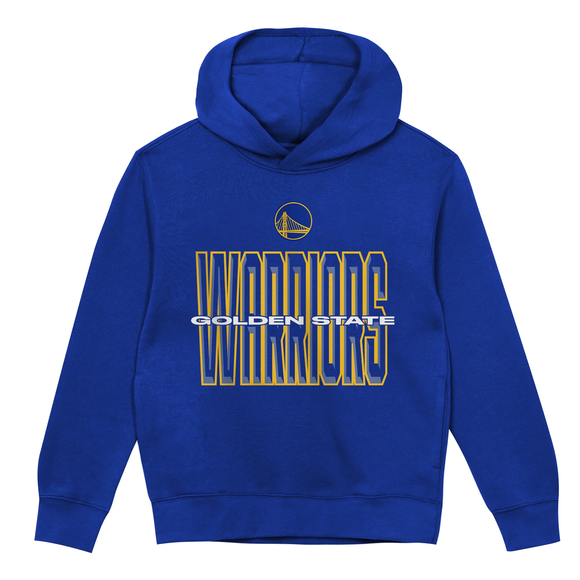 Sweat à capuche polaire Outerstuff Royal Golden State Warriors Field General pour enfants d'âge préscolaire