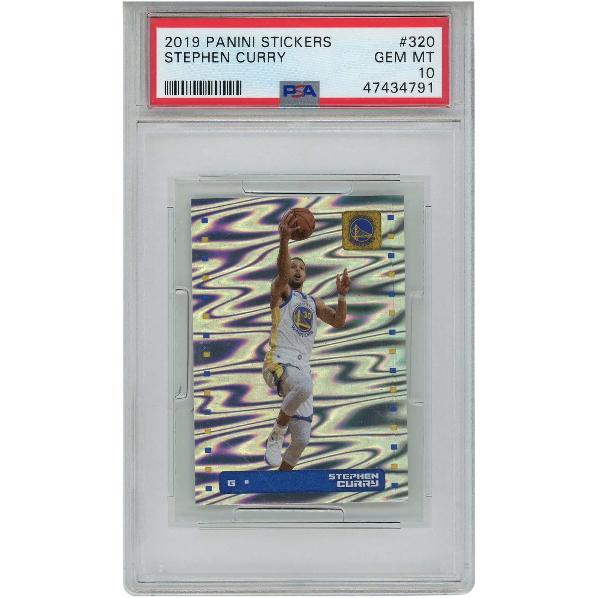 Stephen Curry Golden State Warriors 2019-20 Panini Stickers Prizm 