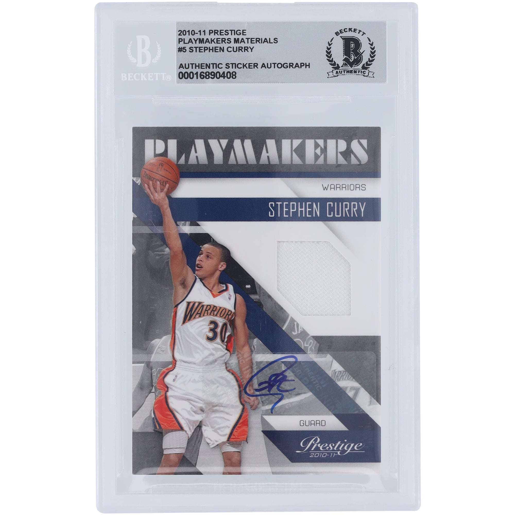 Stephen Curry Golden State Warriors Autographed 2010-11 Panini 
