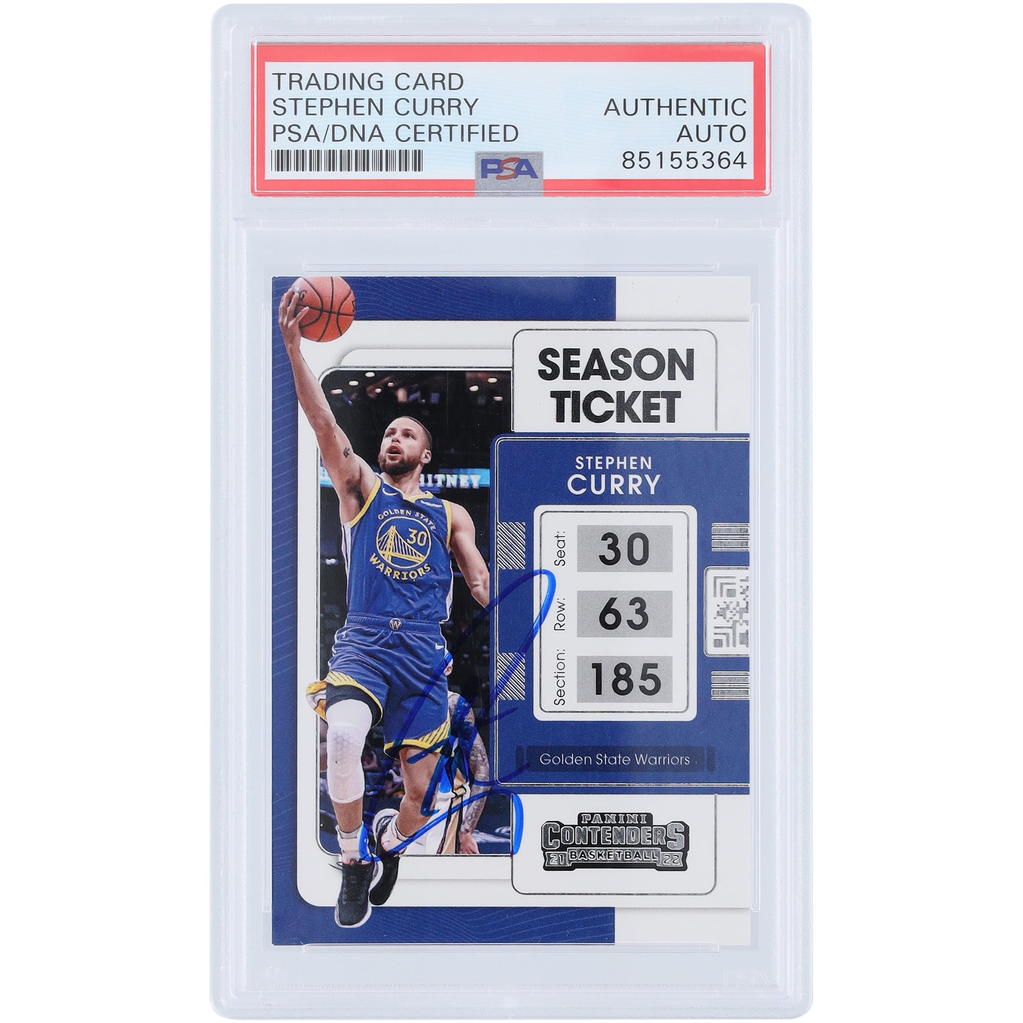Stephen Curry Golden State Warriors Autographed 2021-22 Panini 