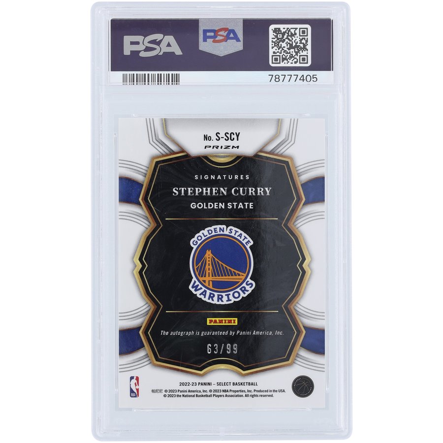 Stephen Curry Golden State Warriors Autographed 2022-23 Panini 