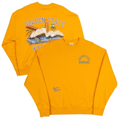Golden State Warriors Duvin Designs Co. Unisex League Of Leisure Fleece Sweatshirt - Gold