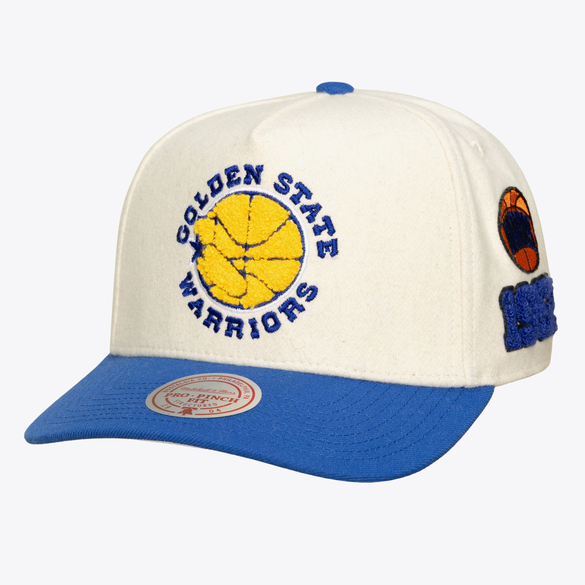 Unisex Mitchell & Ness Cream Golden State Warriors Cream Team Pro Adjustable Hat