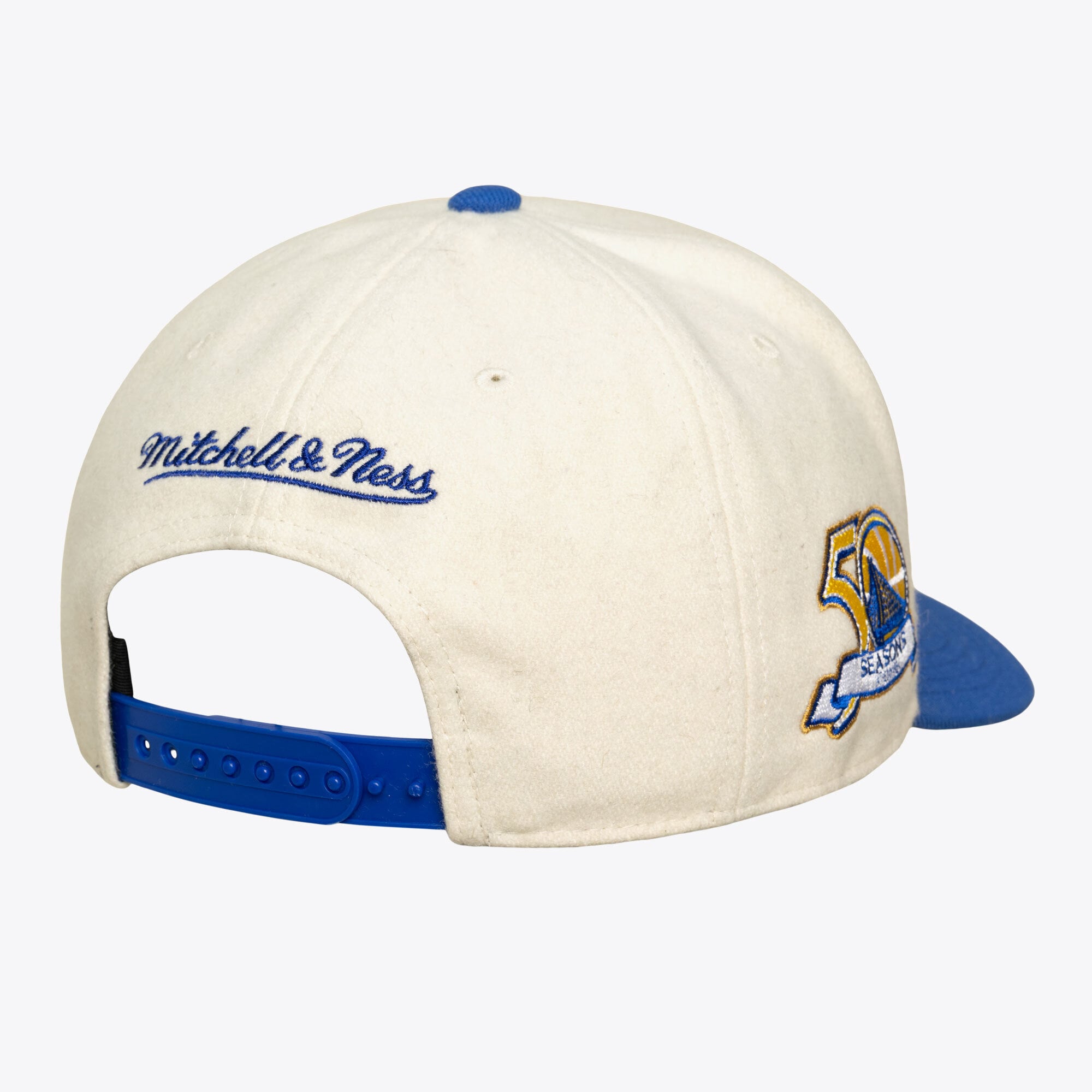 Unisex Mitchell & Ness Cream Golden State Warriors Cream Team Pro Adjustable Hat