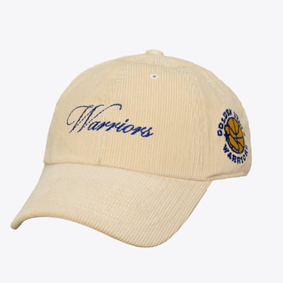  Golden State Warriors Mitchell & Ness Unisex Heritage Hues Corded Strapback Hat - Cream