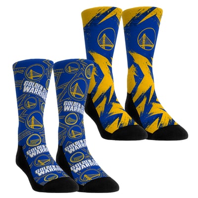  Golden State Warriors Rock Em Unisex Game Day 2-Pack Crew Socks - Yellow
