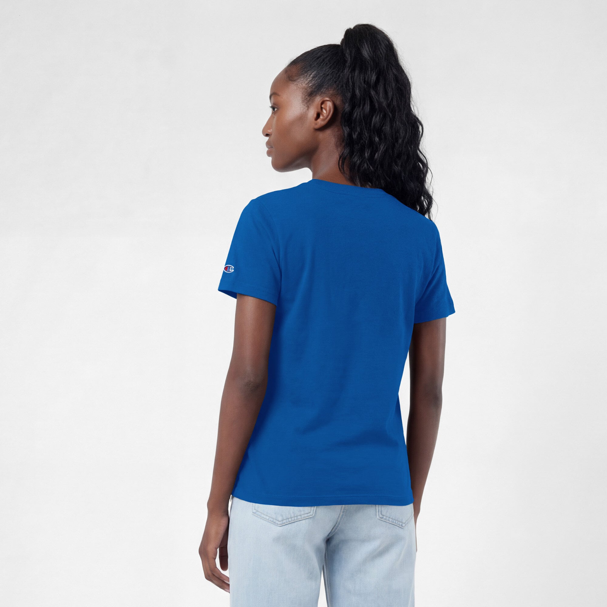 T-shirt féminin Champion Royal Golden State Warriors avec bannière