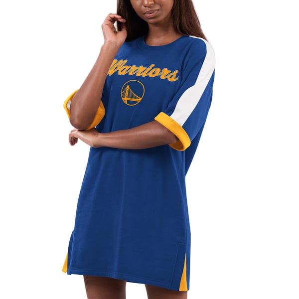 Women's G-III 4Her by Carl Banks Royal Golden State Warriors Flag Sneaker Dress