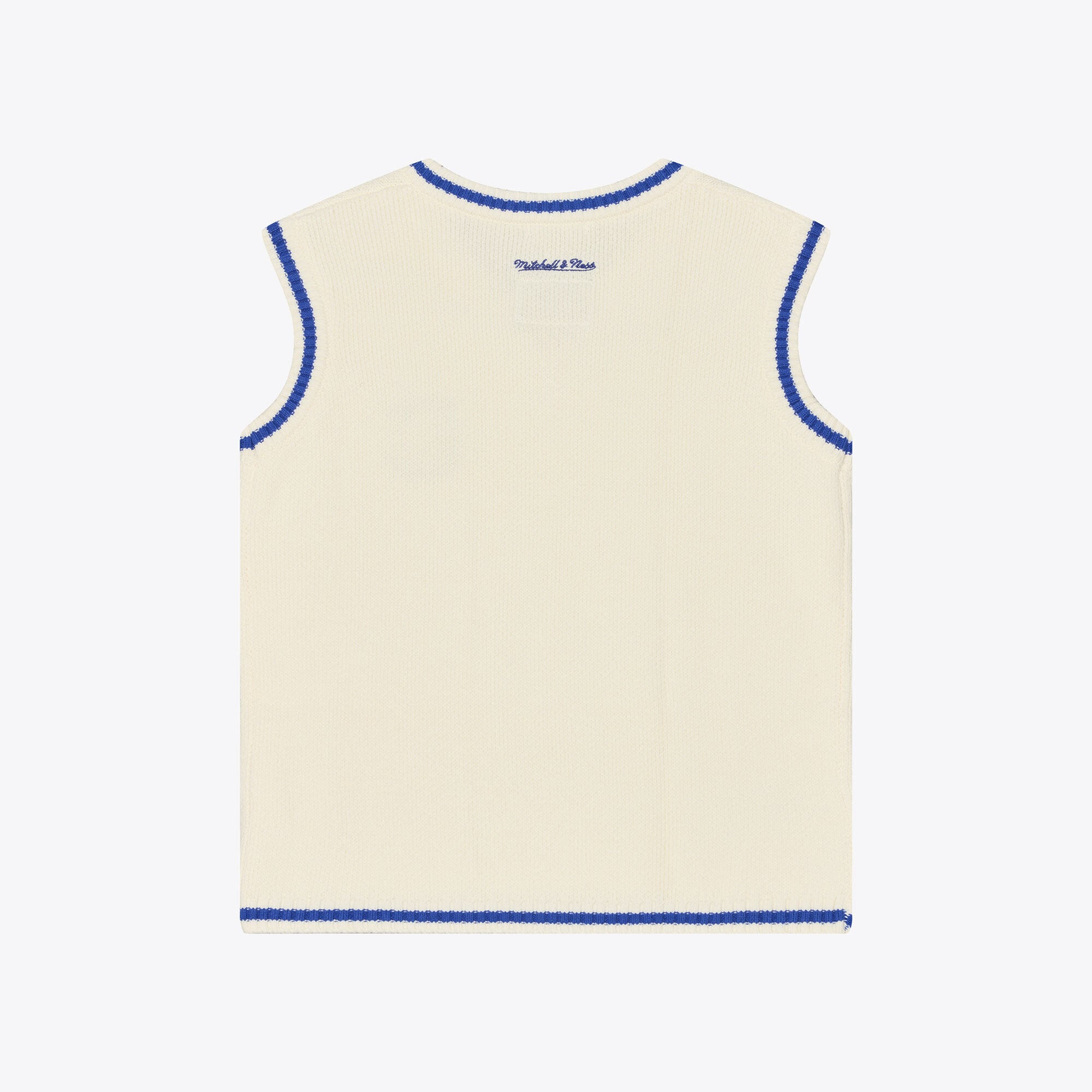 Women's Mitchell & Ness Cream Golden State Warriors Retro Roots Sweater Vest