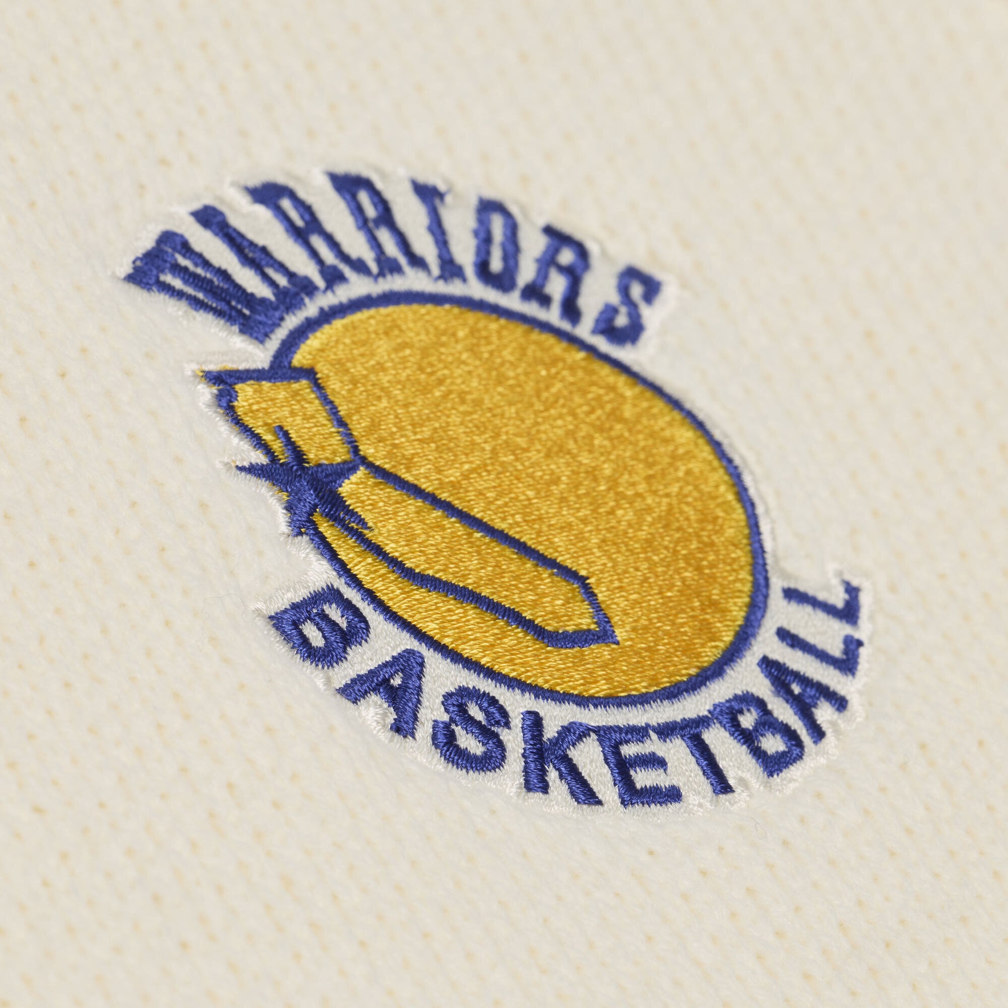 Women's Mitchell & Ness Cream Golden State Warriors Retro Roots Sweater Vest