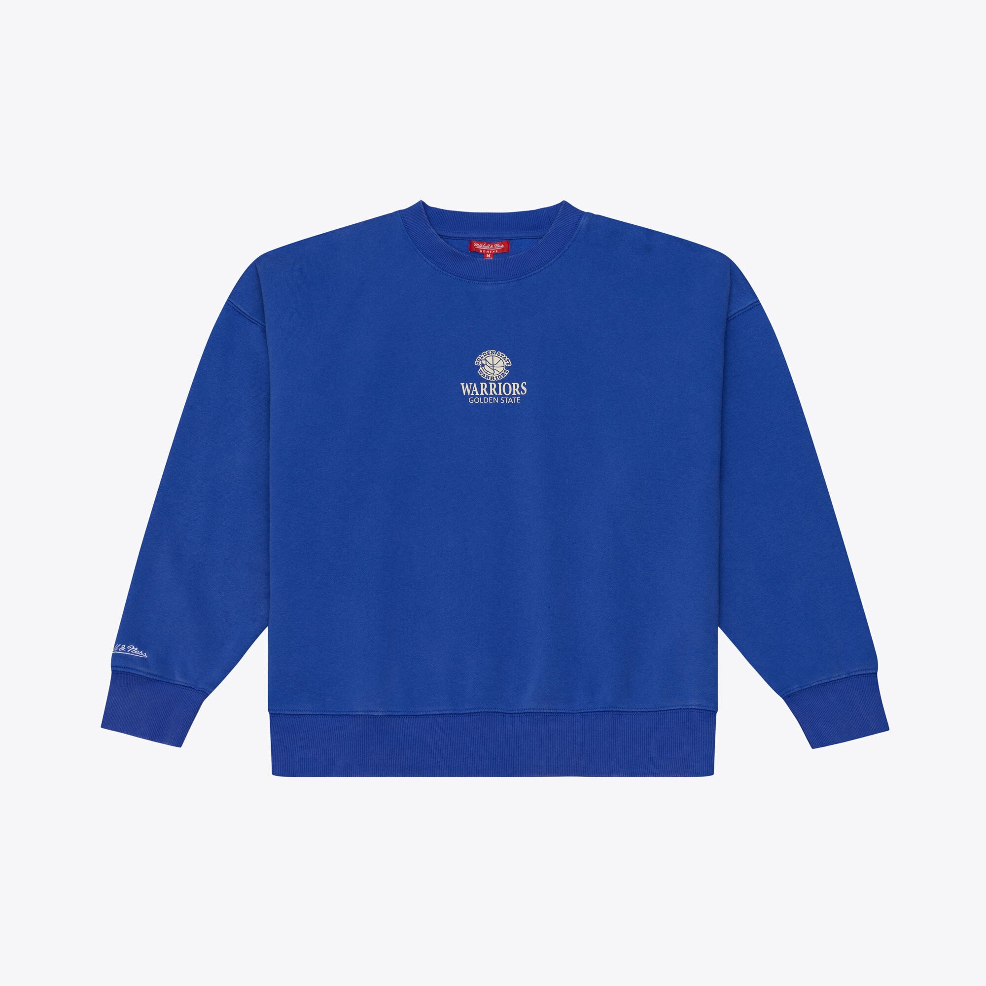 Sweat-shirt polaire Mitchell & Ness Core Essentials Micro Logo Royal Golden State Warriors pour femme