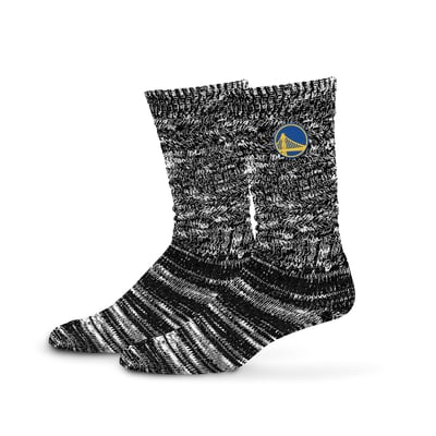 Golden State Warriors PRO Compression Women's Slouchy Slub Textured Boyfriend Socks - Black