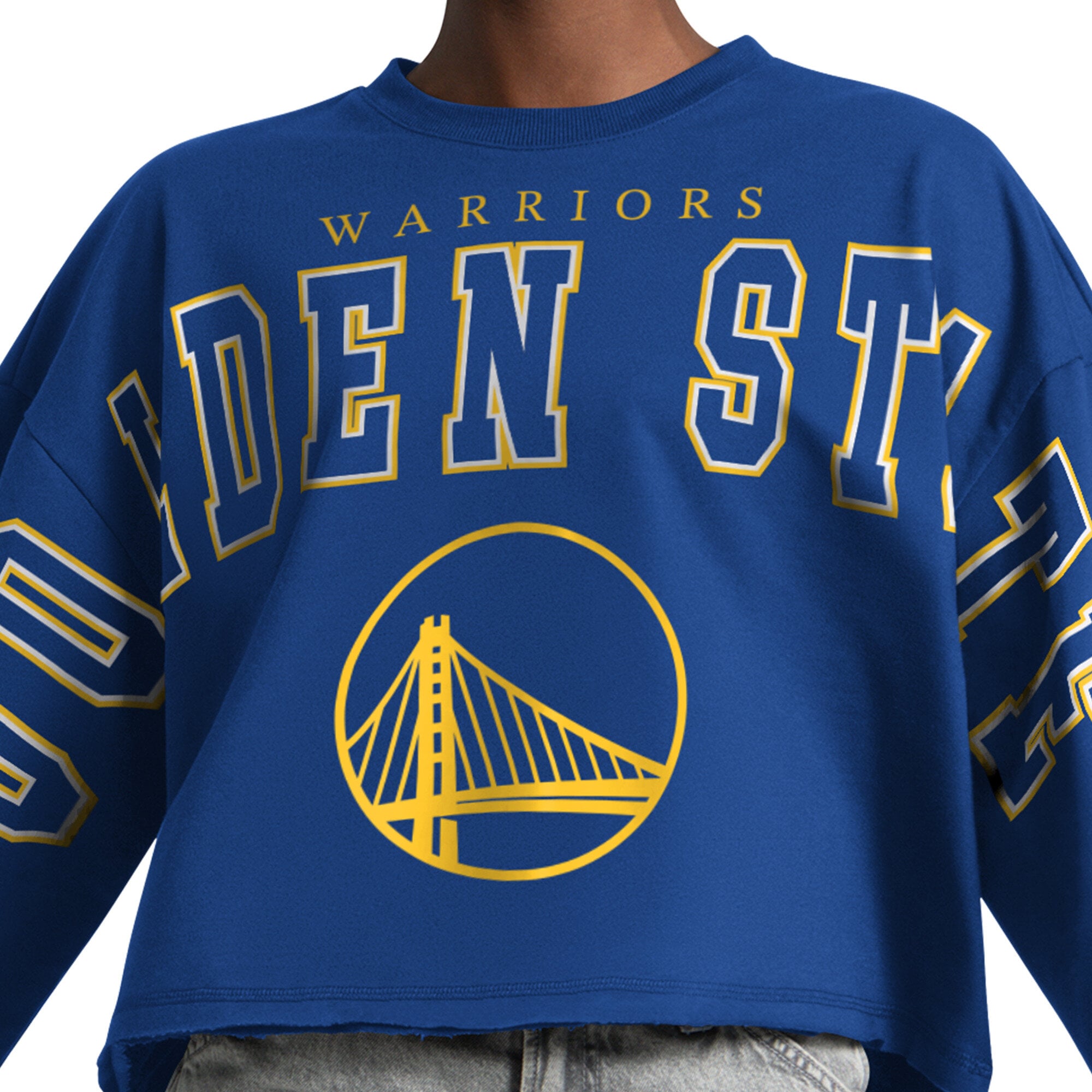 Sweat-shirt court Starter Royal Golden State Warriors Bleachers pour femmes