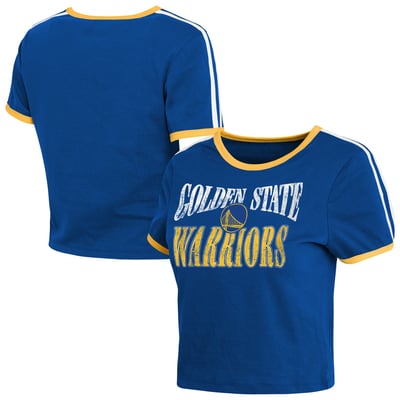  Golden State Warriors WEAR by Erin Andrews Women's Ringer Baby T-Shirt - Royal