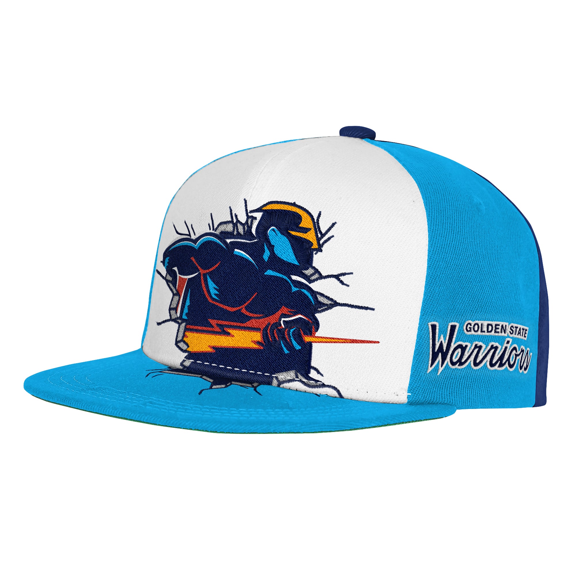 Youth Mitchell & Ness Light Blue Golden State Warriors Mascot Snapback Hat