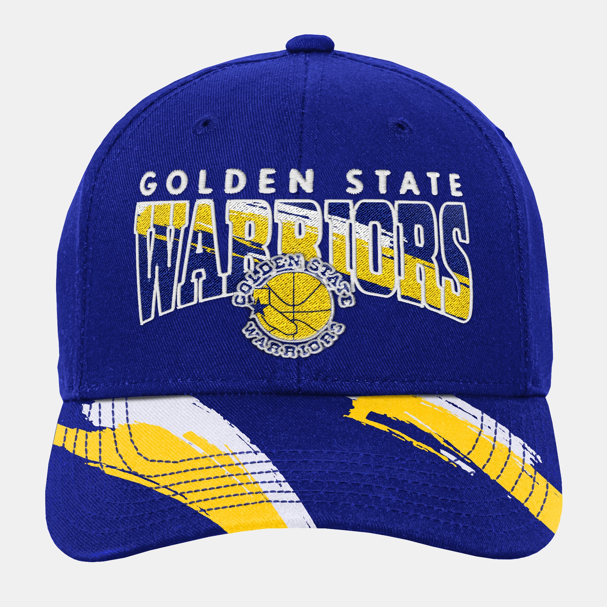 Youth Mitchell & Ness Royal Golden State Warriors Big Head Pro Crown Snapback Hat