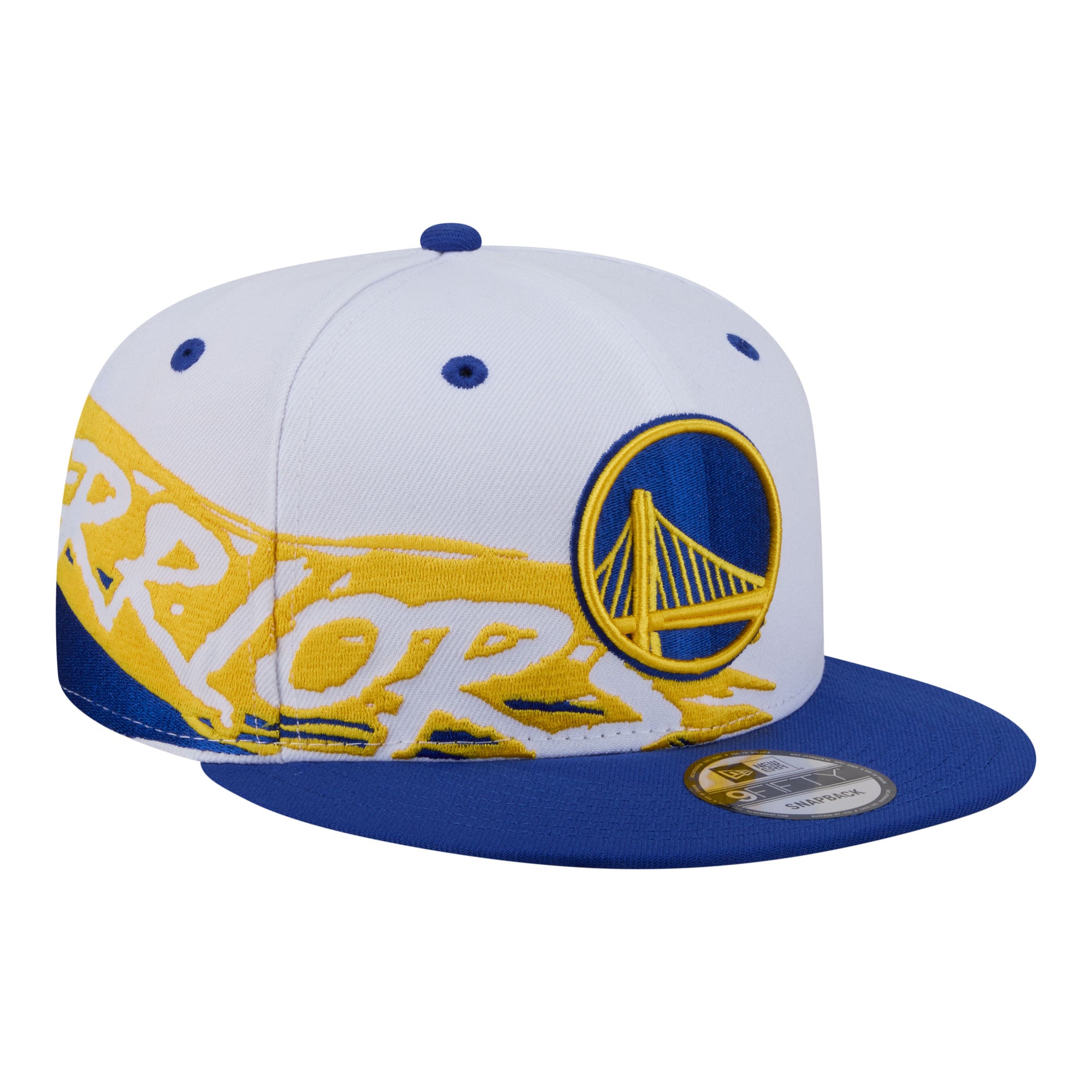 Youth New Era White/Royal Golden State Warriors Swept 9FIFTY Snapback Hat