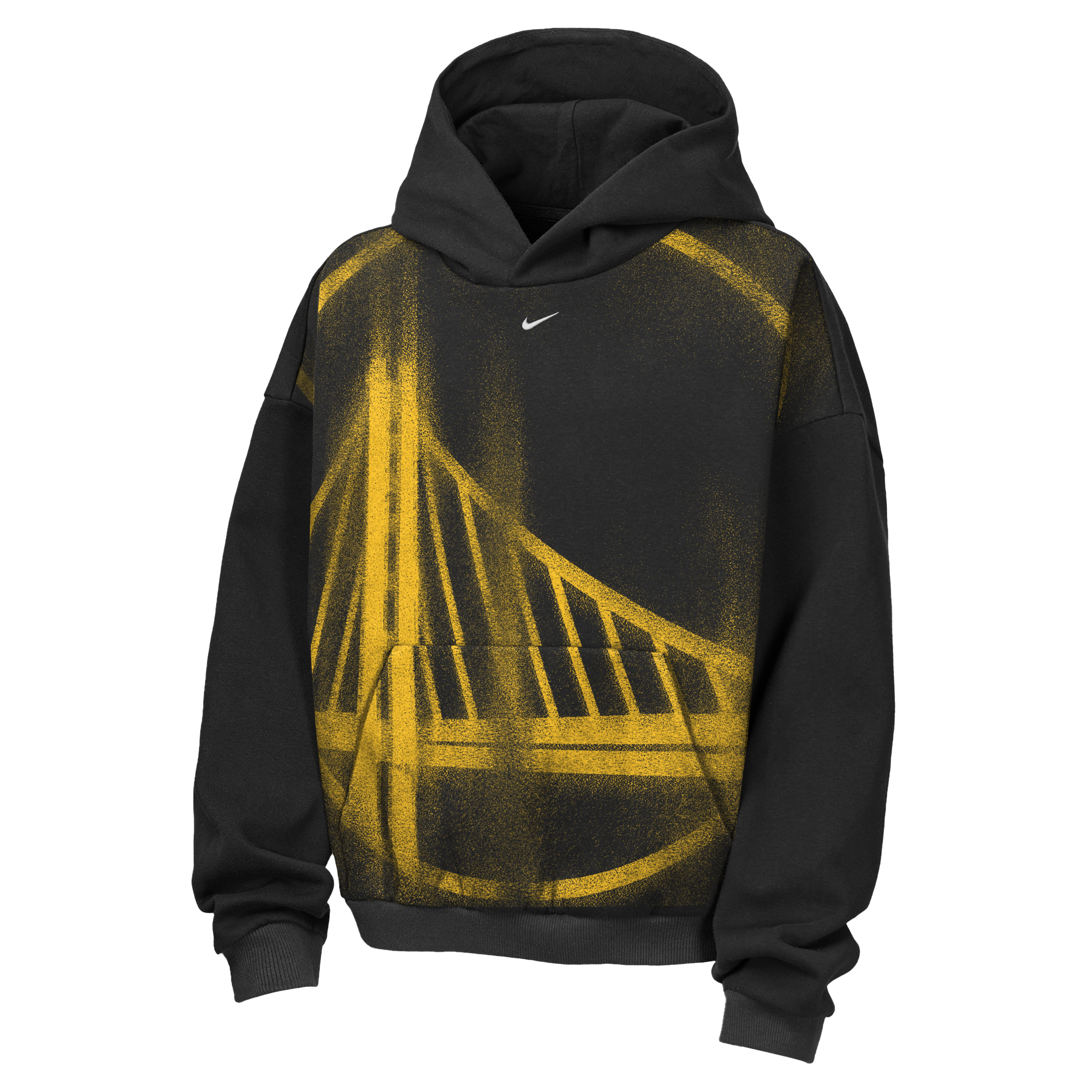 Sweat à capuche Nike Golden State Warriors 2026 Standard Issue Practice Icon Fleece pour enfant, noir