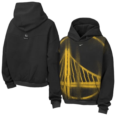  Golden State Warriors Nike Youth 2026 Standard Issue Practice Icon Fleece Pullover Hoodie - Black