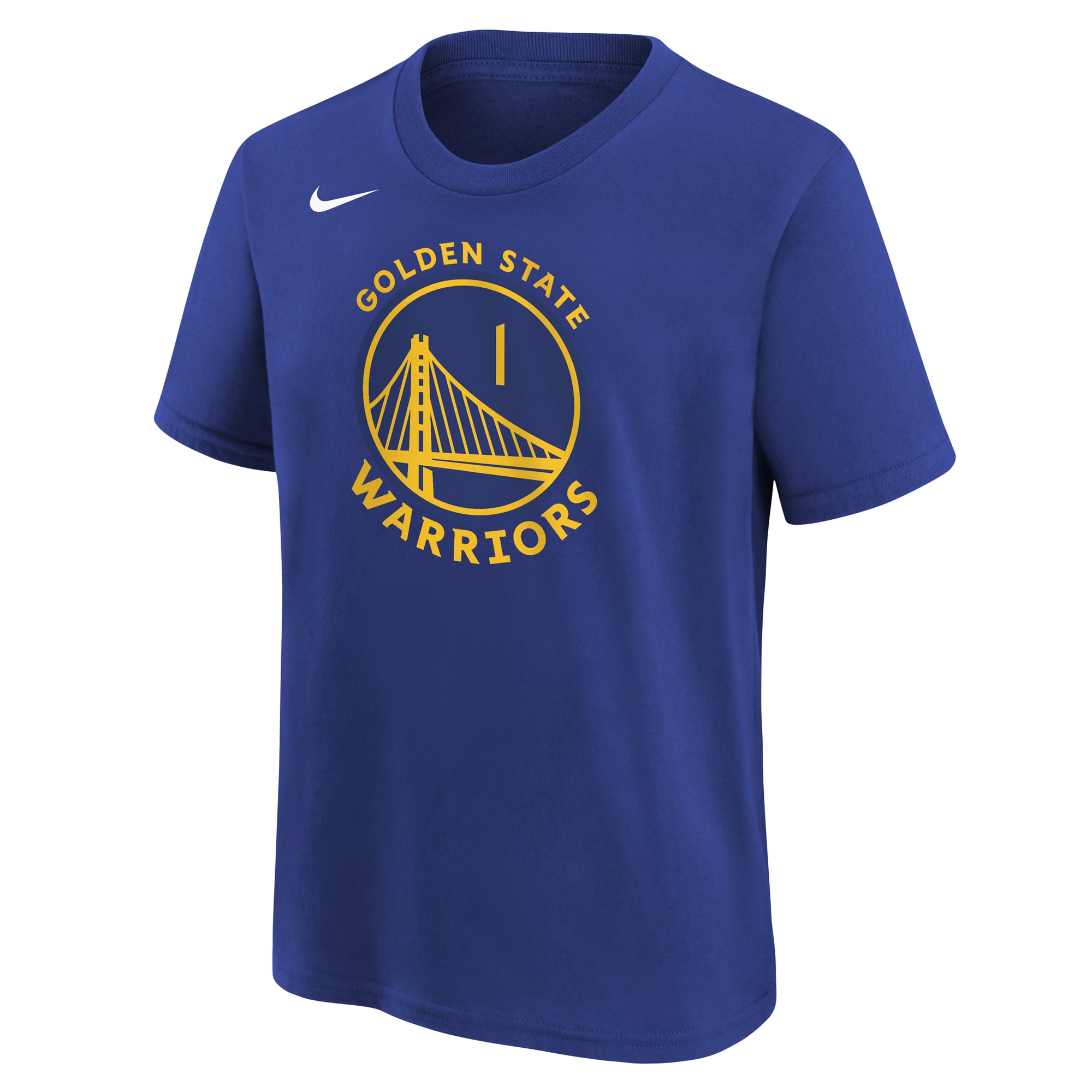 Youth Nike Yaxel Lendeborg Royal Golden State Warriors Icon Name & Number T-Shirt