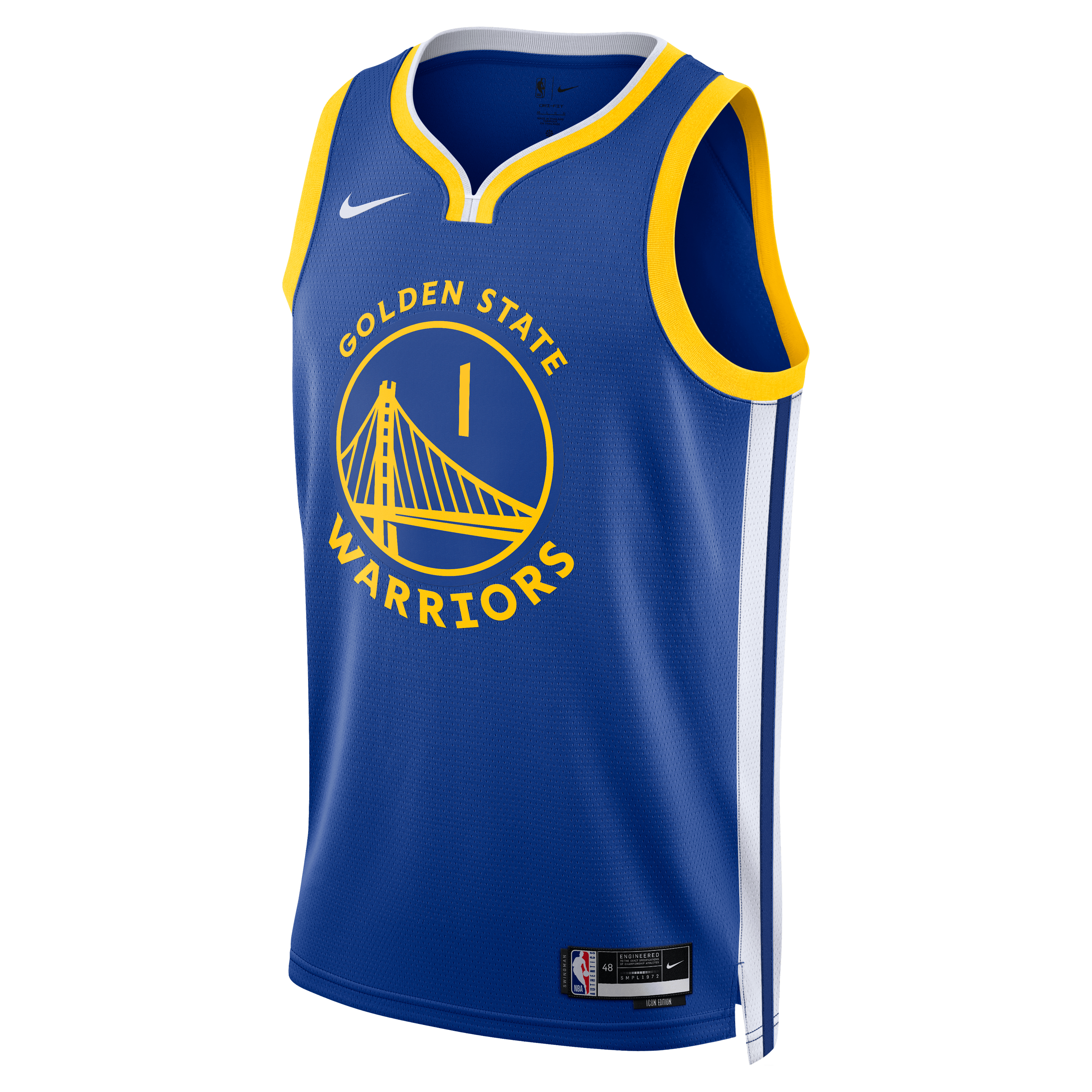Youth Nike Yaxel Lendeborg Royal Golden State Warriors Swingman Jersey - Icon Edition