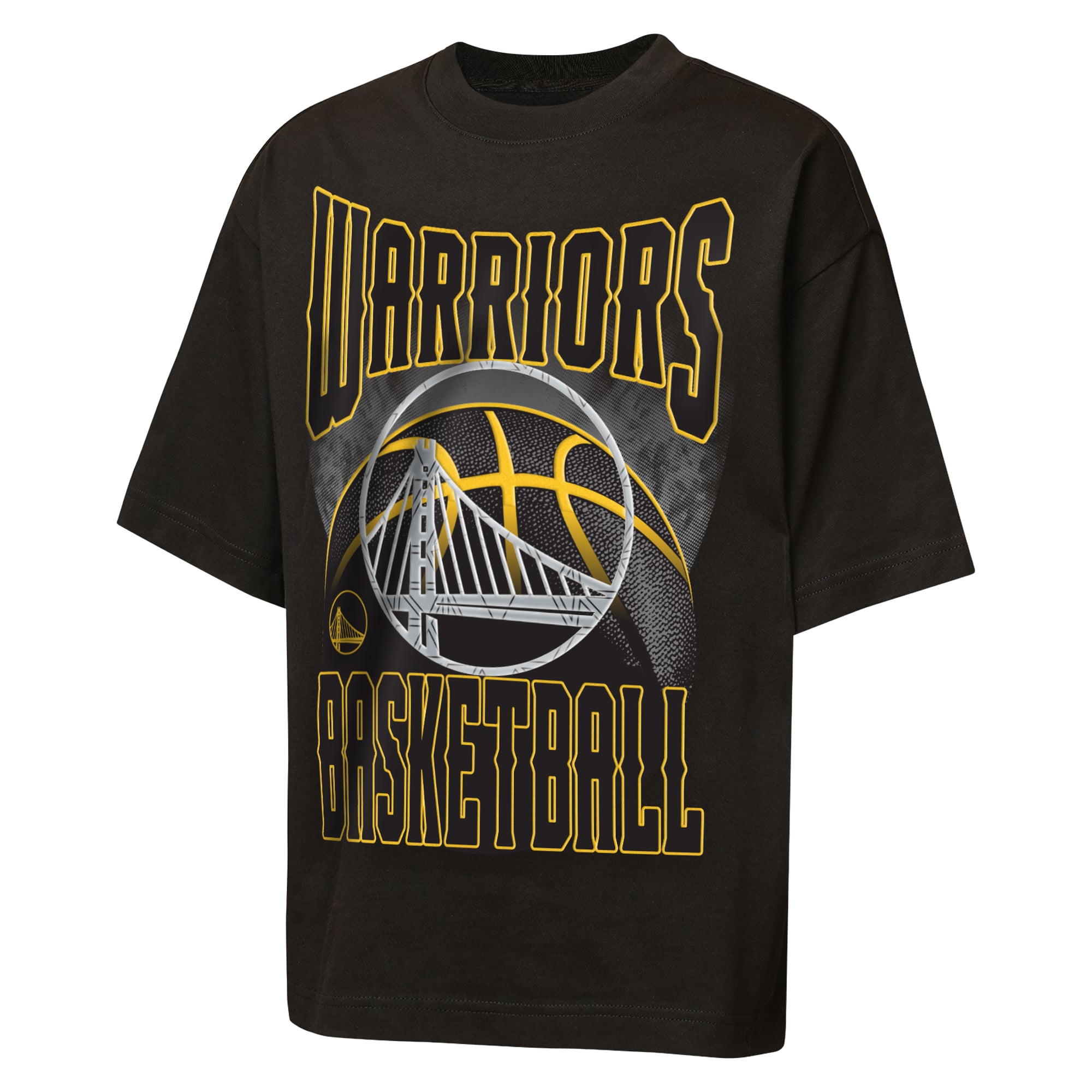 T-shirt oversize tendance Black Golden State Warriors Ballin Rockers pour jeunes de la marque Outerstuff