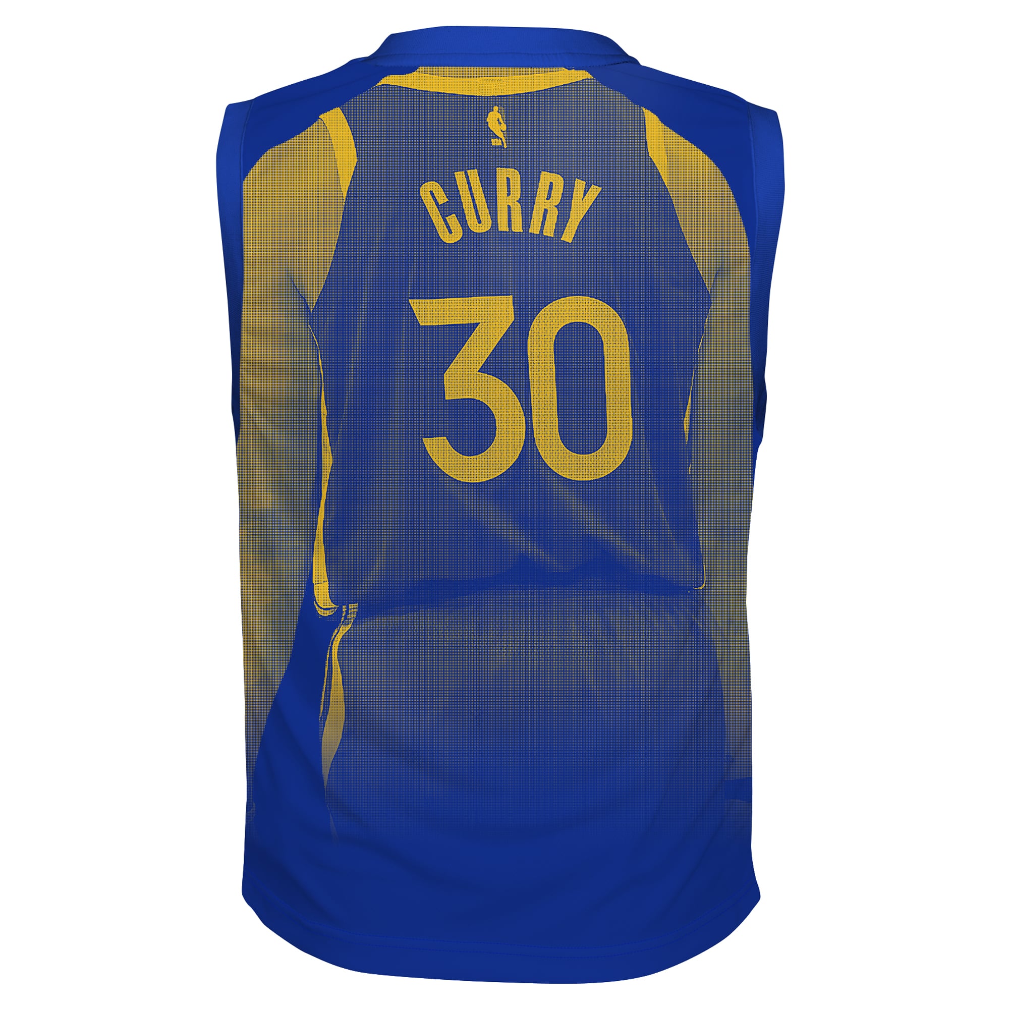 Maillot de jeu iconique Stephen Curry Royal Golden State Warriors pour jeunes