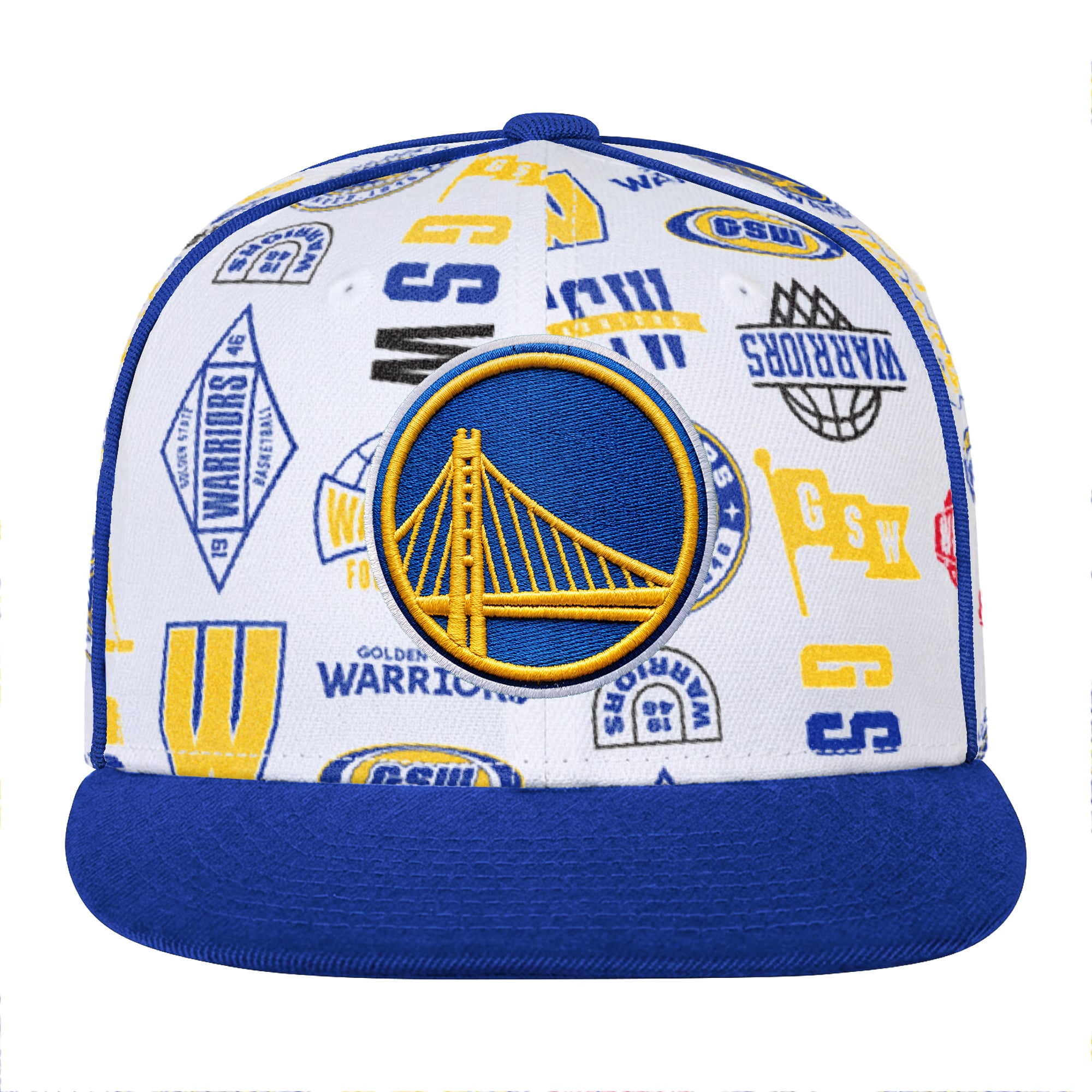 Casquette snapback blanche Golden State Warriors pour jeunes Outerstuff