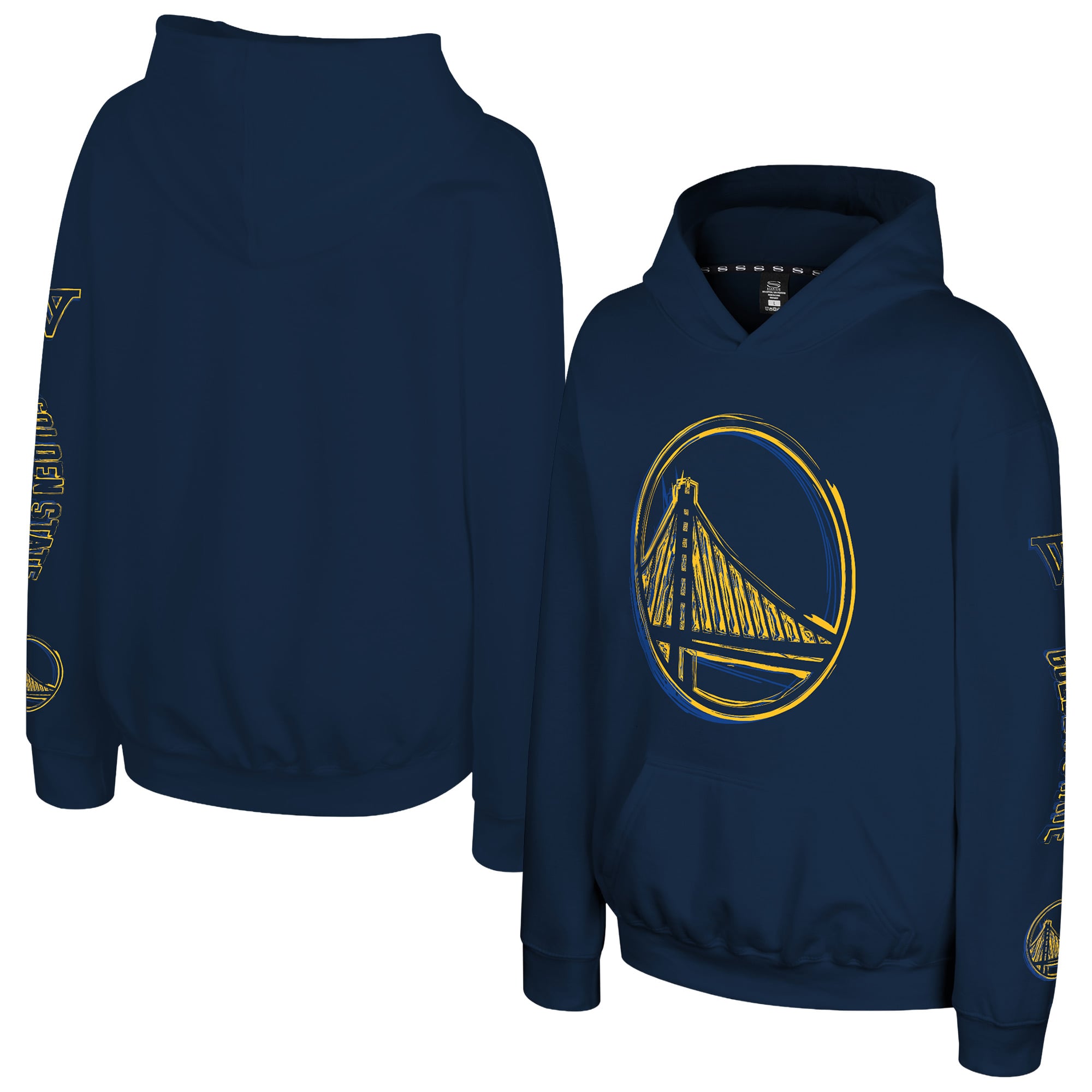 Youth Stadium Essentials Navy Golden State Warriors Legends Elementized Hoodie