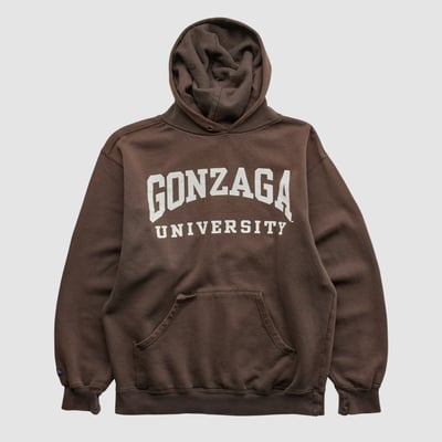 Gonzaga Bulldogs Jansport 2000s Hooded Pullover Sweatshirt - Brown - S by Fanatics Real Vintage