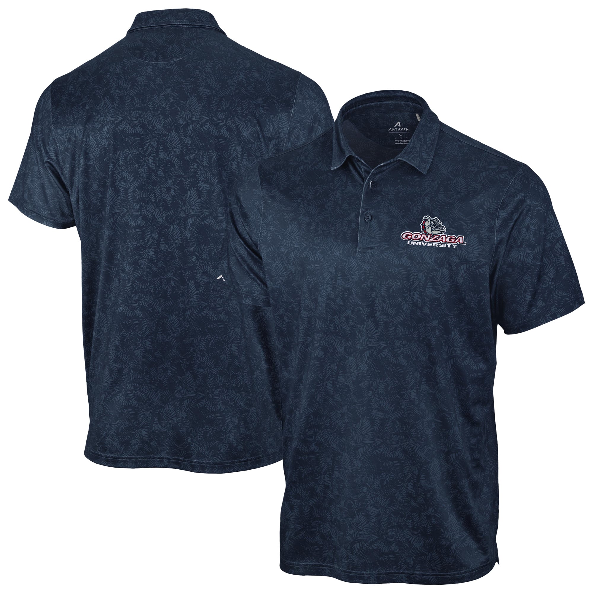 Polo Lush bleu marine pour homme Antigua Gonzaga Bulldogs