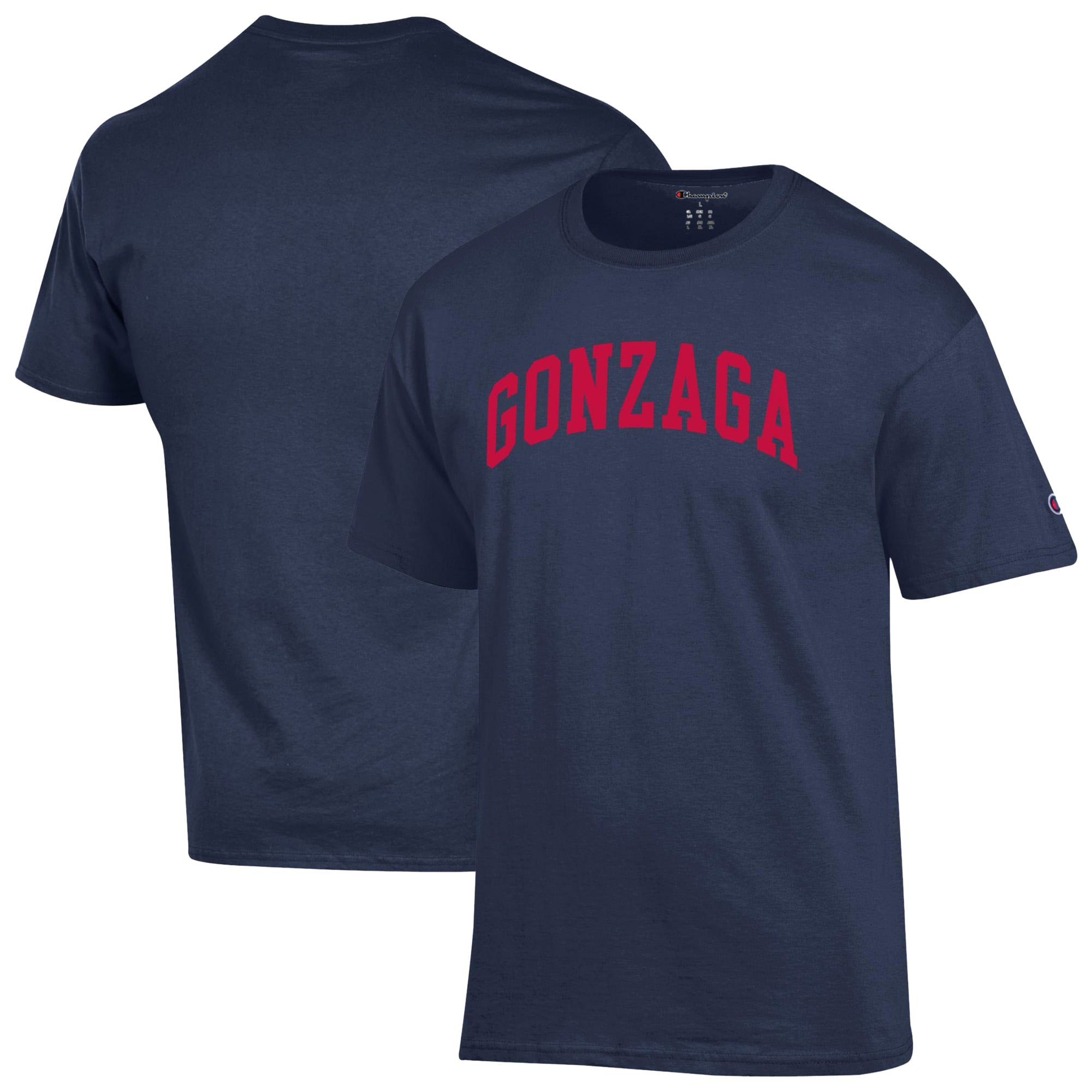 Men's Champion Navy Gonzaga Bulldogs Basic Arch T-Shirt