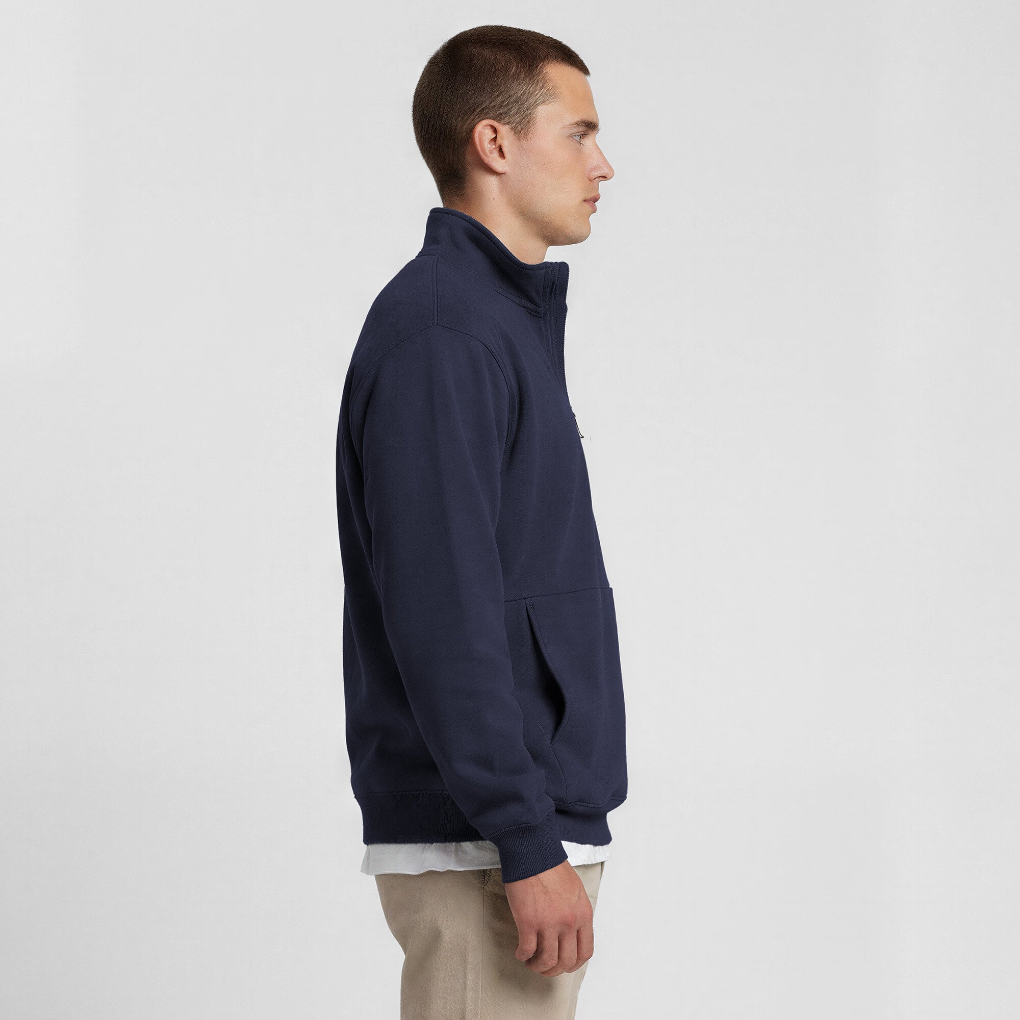 Men's Champion Navy Gonzaga Bulldogs Quarter-Zip Fleece Pullover