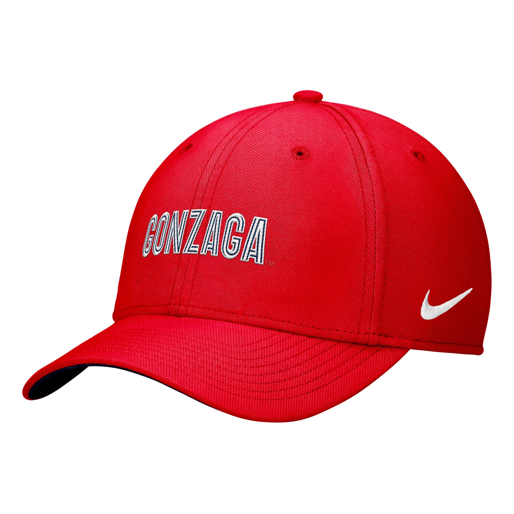 Casquette Nike rouge Gonzaga Bulldogs Primetime SwooshFlex Dri-FIT pour homme