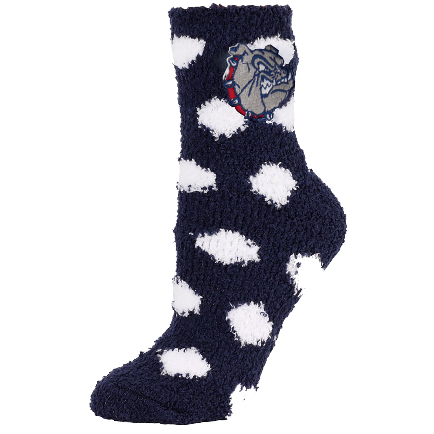 Chaussettes en peluche à pois pour femmes ZooZatz Gonzaga Bulldogs