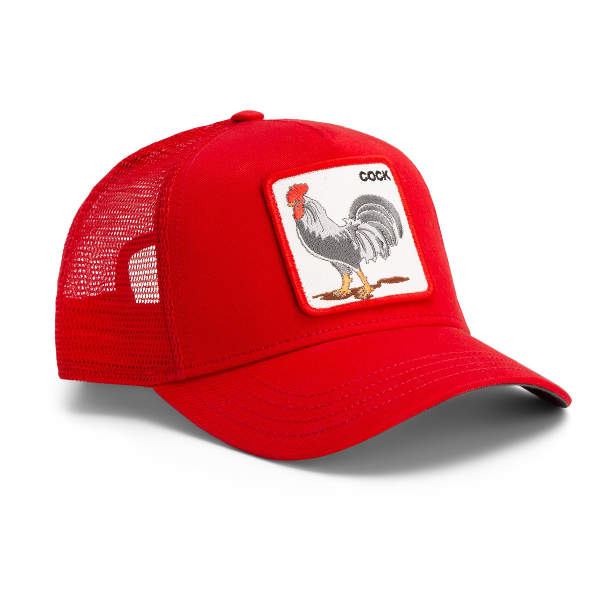 Casquette trucker ajustable rouge Goorin Bros The Rooster pour homme