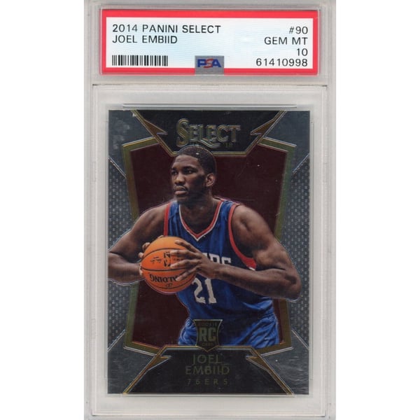 Graded 2014-15 Panini Select Joel Embiid #90 Rookie RC Basketball 
