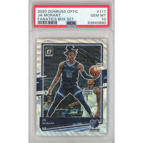 Graded 2020 Donruss Optic Ja Morant #117 Fanatics Box Set 