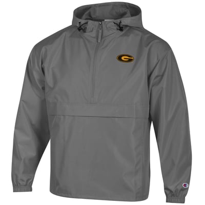 Grambling Tigers Champion Packable Half-Zip Hooded Jacket - Gray
