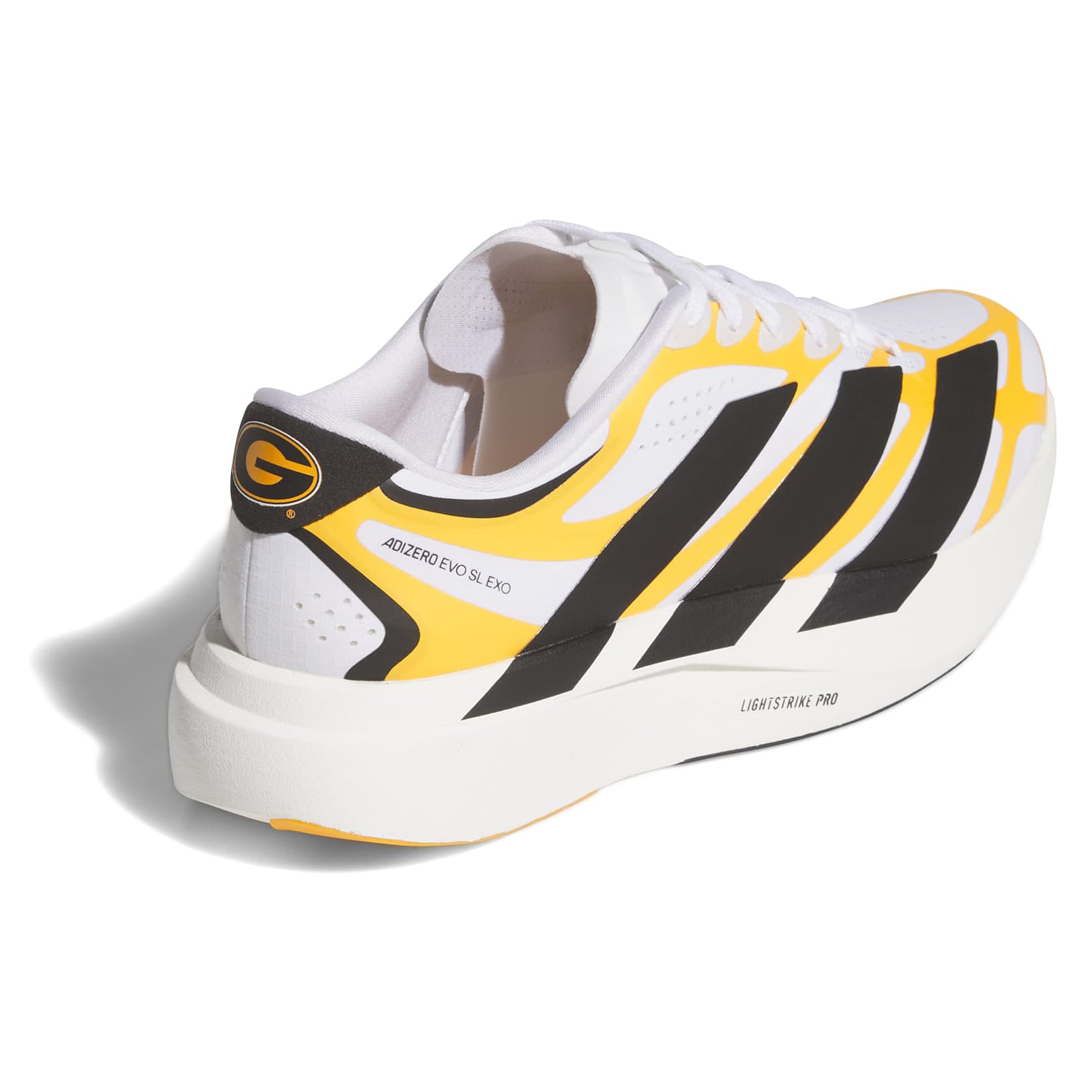 Unisex adidas White Grambling Tigers Adizero EVO SL EXO Sneakers