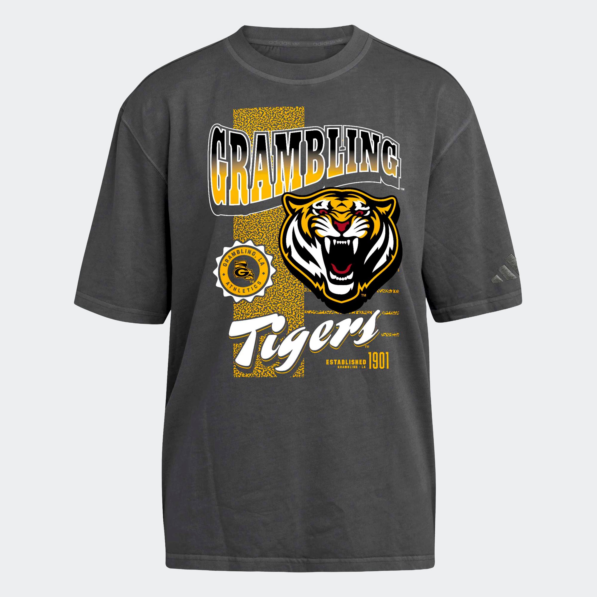 T-shirt premium adidas Grambling Tigers couleur anthracite pour femme